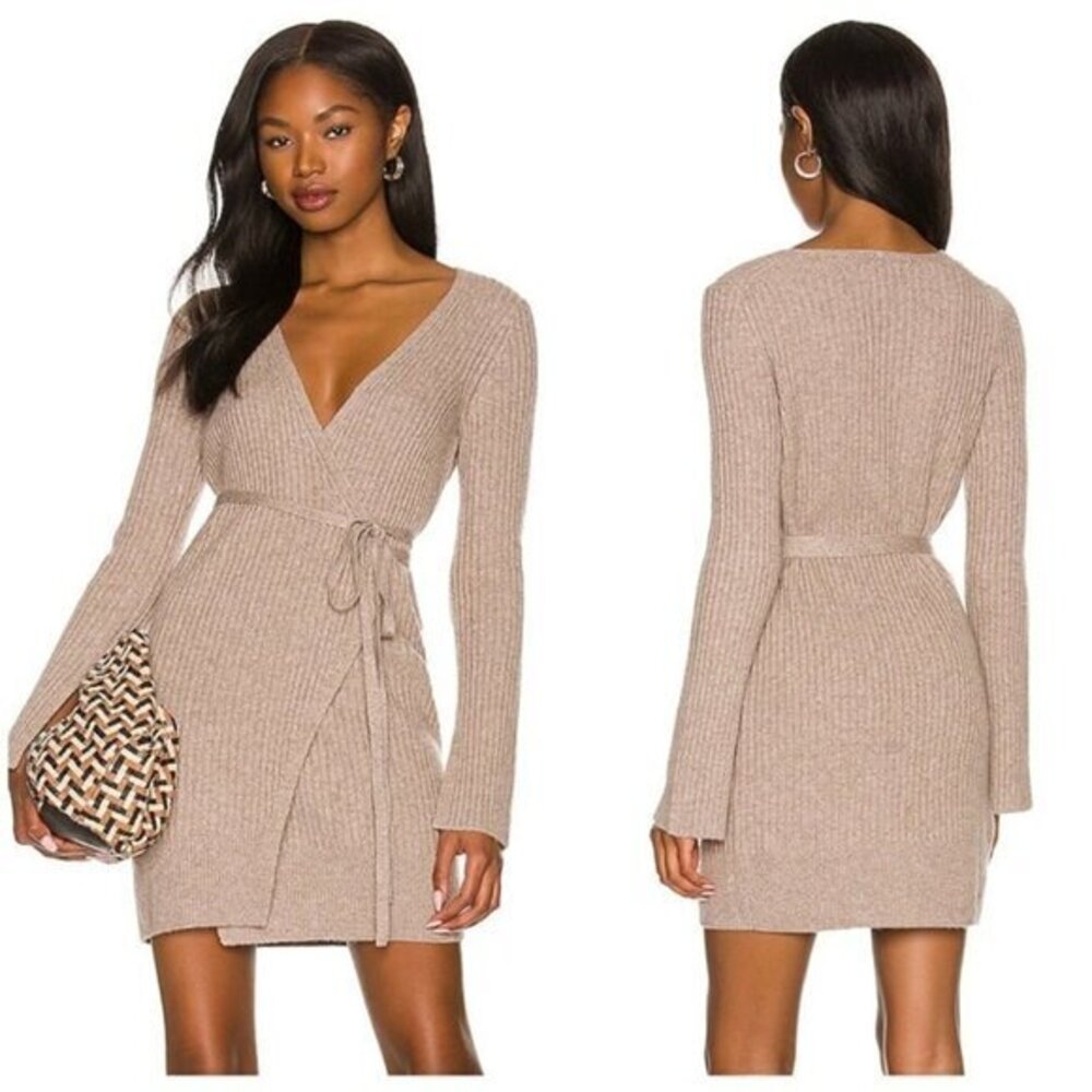L'Academie Silas Wrap Cardigan - Heather Oatmeal